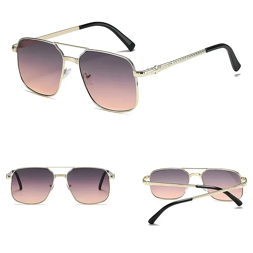 Metal Square Frame Sunglasses - Image 16