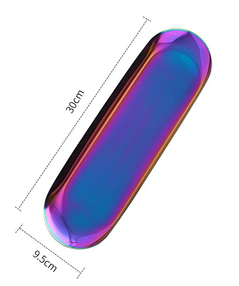 Metallic Long Oval Decorative Tray - Image 9
