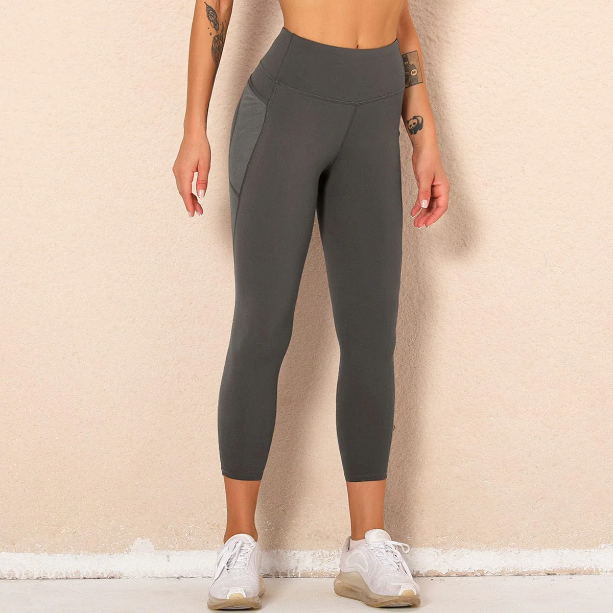Mid Rise Mesh Paneling Leggings - Image 6