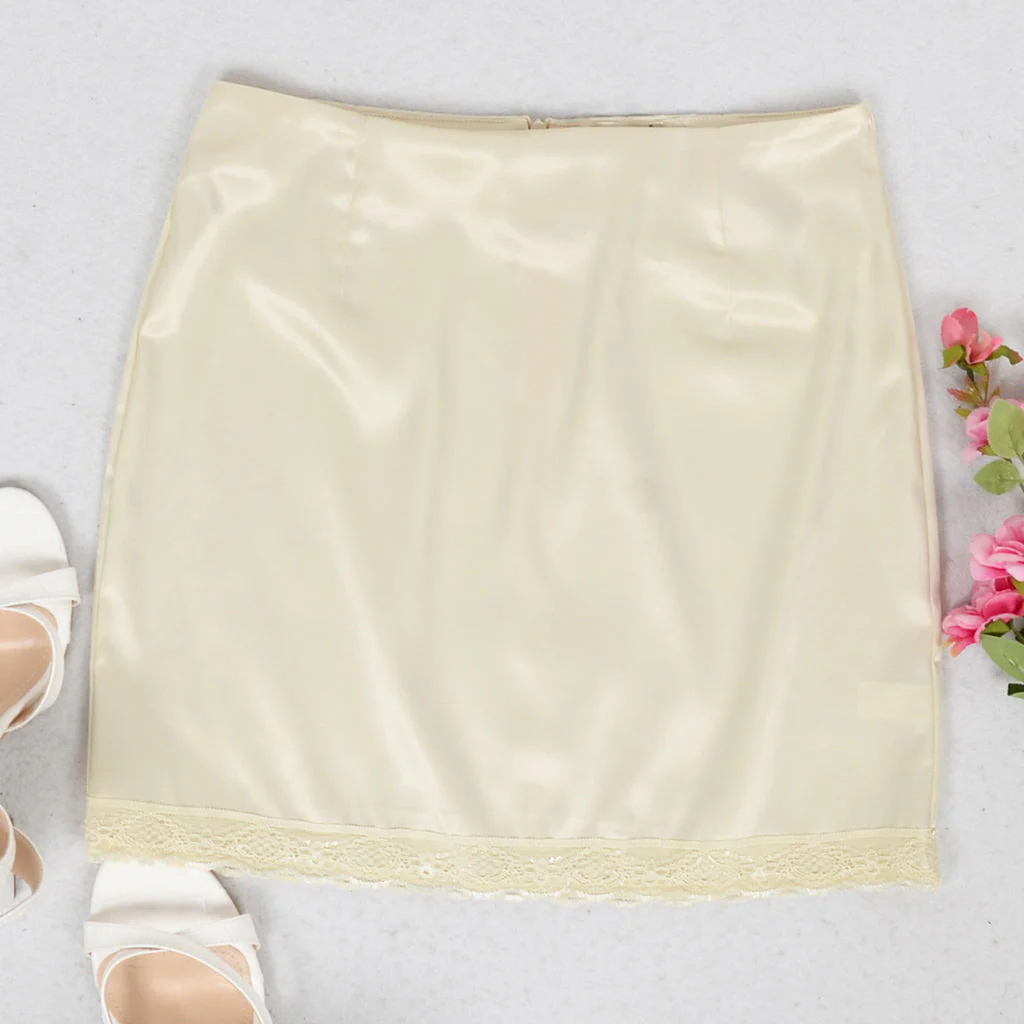 Mini Lace Hem Slip Skirt - Image 4