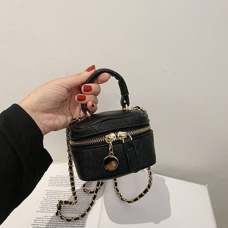 Mini Quilted Messenger Bag - Image 9