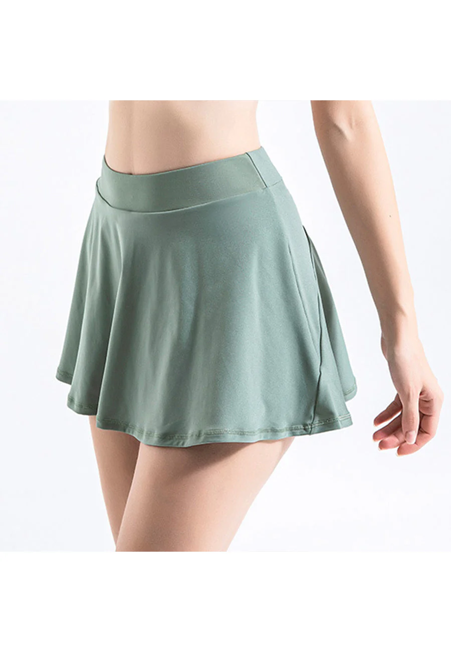 Mini Ruffled Flounce Lined Circle Tennis Skirt - Image 11