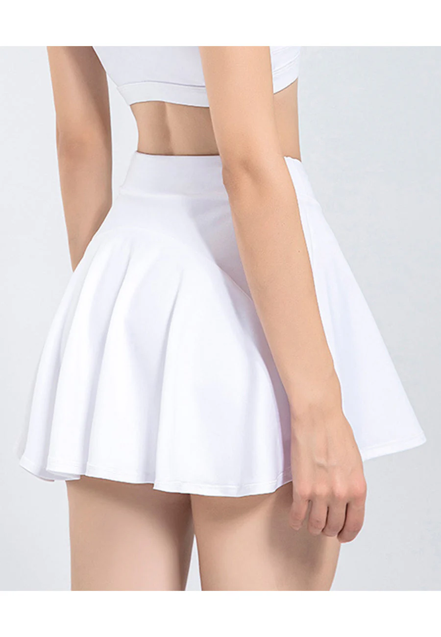 Mini Ruffled Flounce Lined Circle Tennis Skirt - Image 25