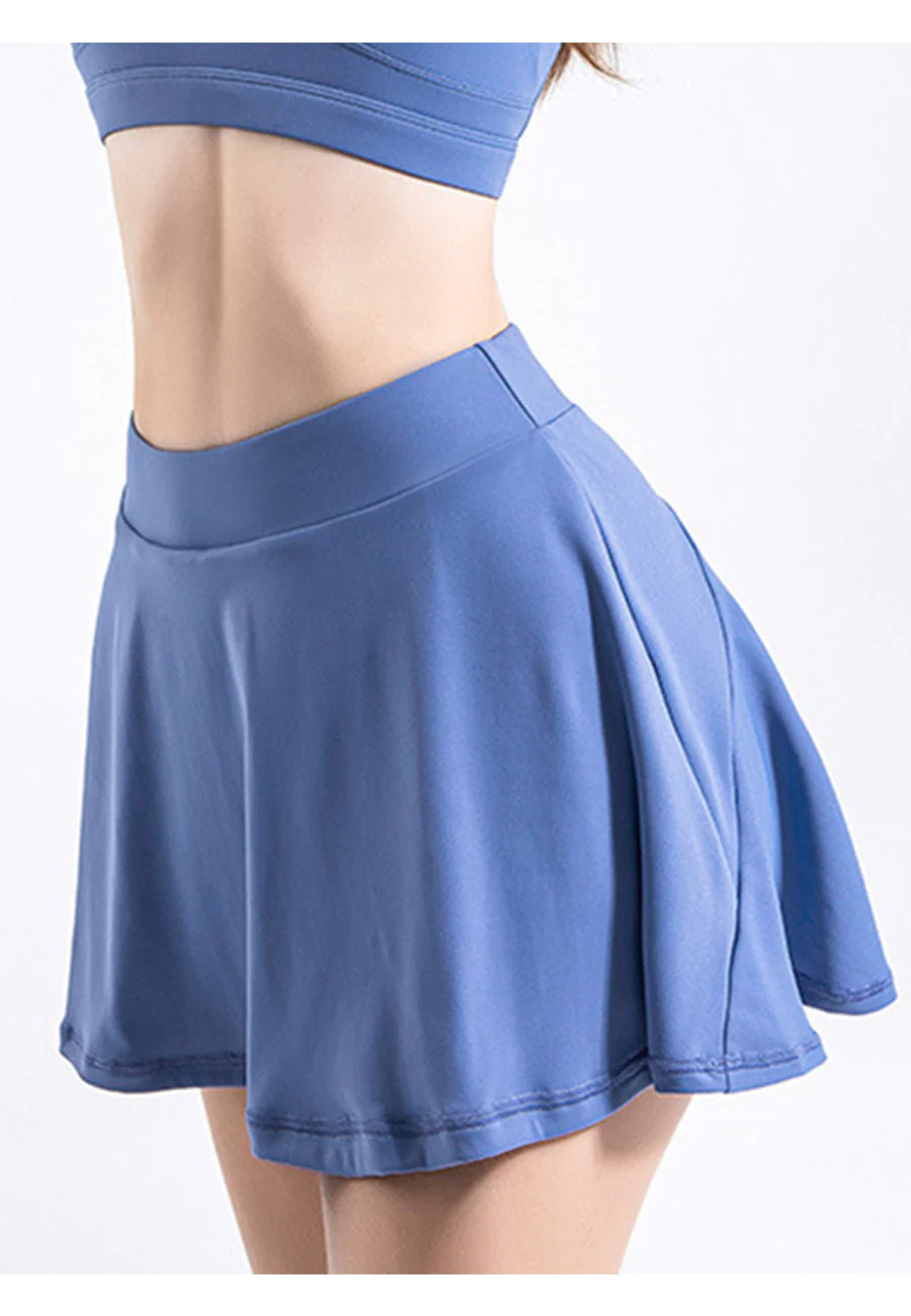 Mini Ruffled Flounce Lined Circle Tennis Skirt - Image 8