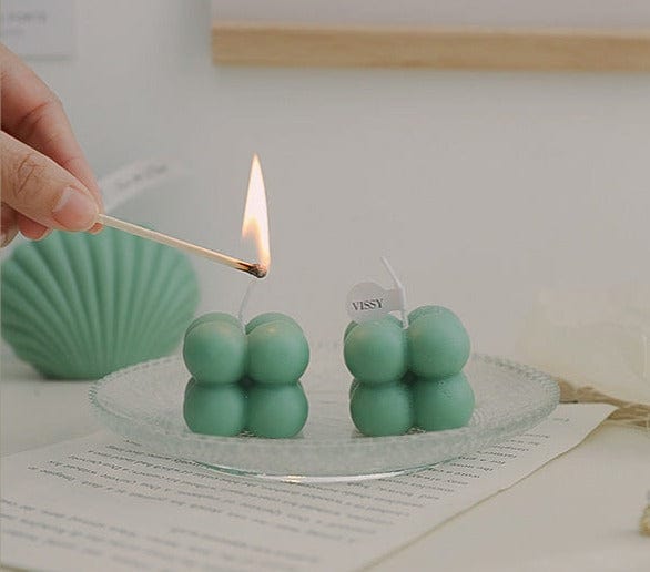 Mini Trendy Bubble Cube Candle - Image 3
