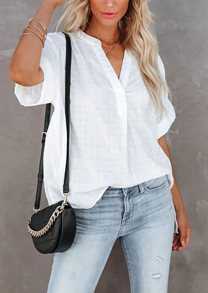Minimal Plaid Tunic Blouse - Image 13