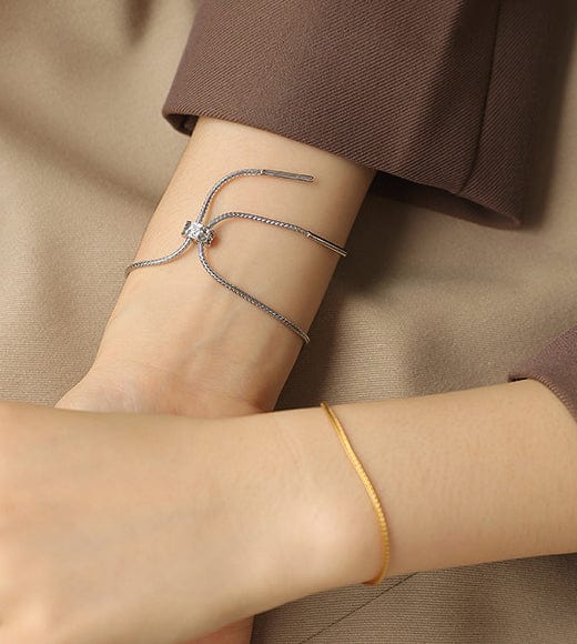 Minimalist Adjustable Clasp Bracelet & Necklace - Image 3