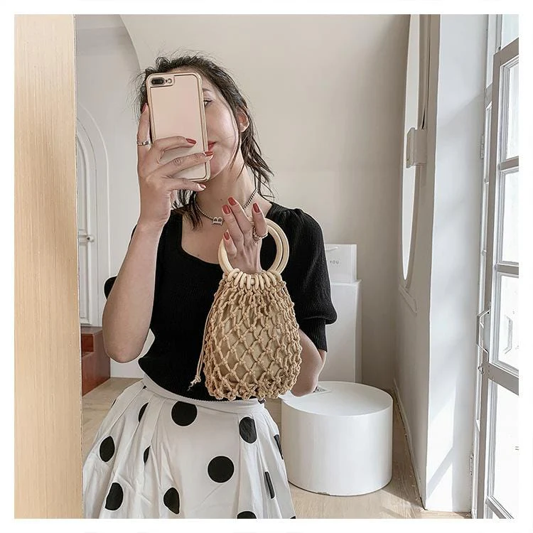 Minimalist Crochet Bracelet Bag - Image 6