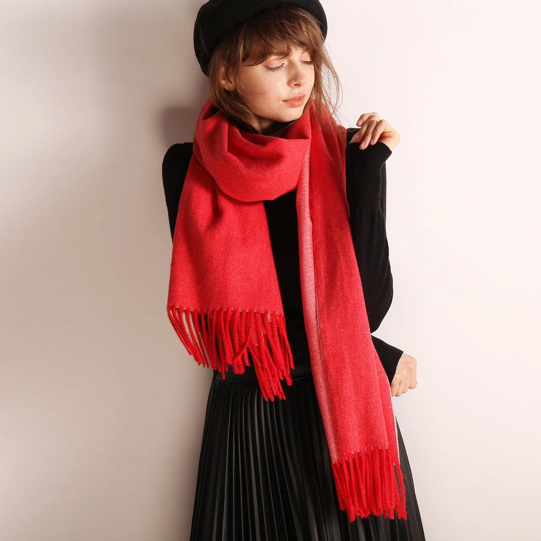 Minimalist Fringe Hem Scarf - Image 13