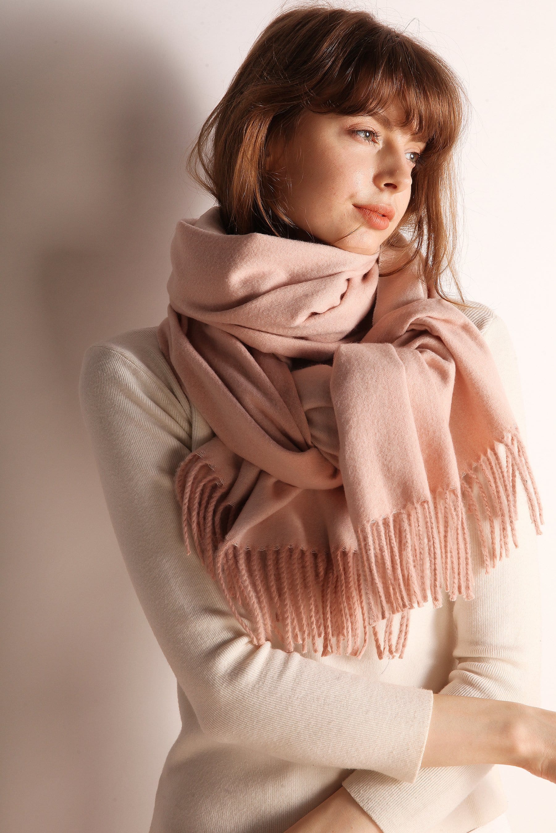 Minimalist Fringe Hem Scarf - Image 24