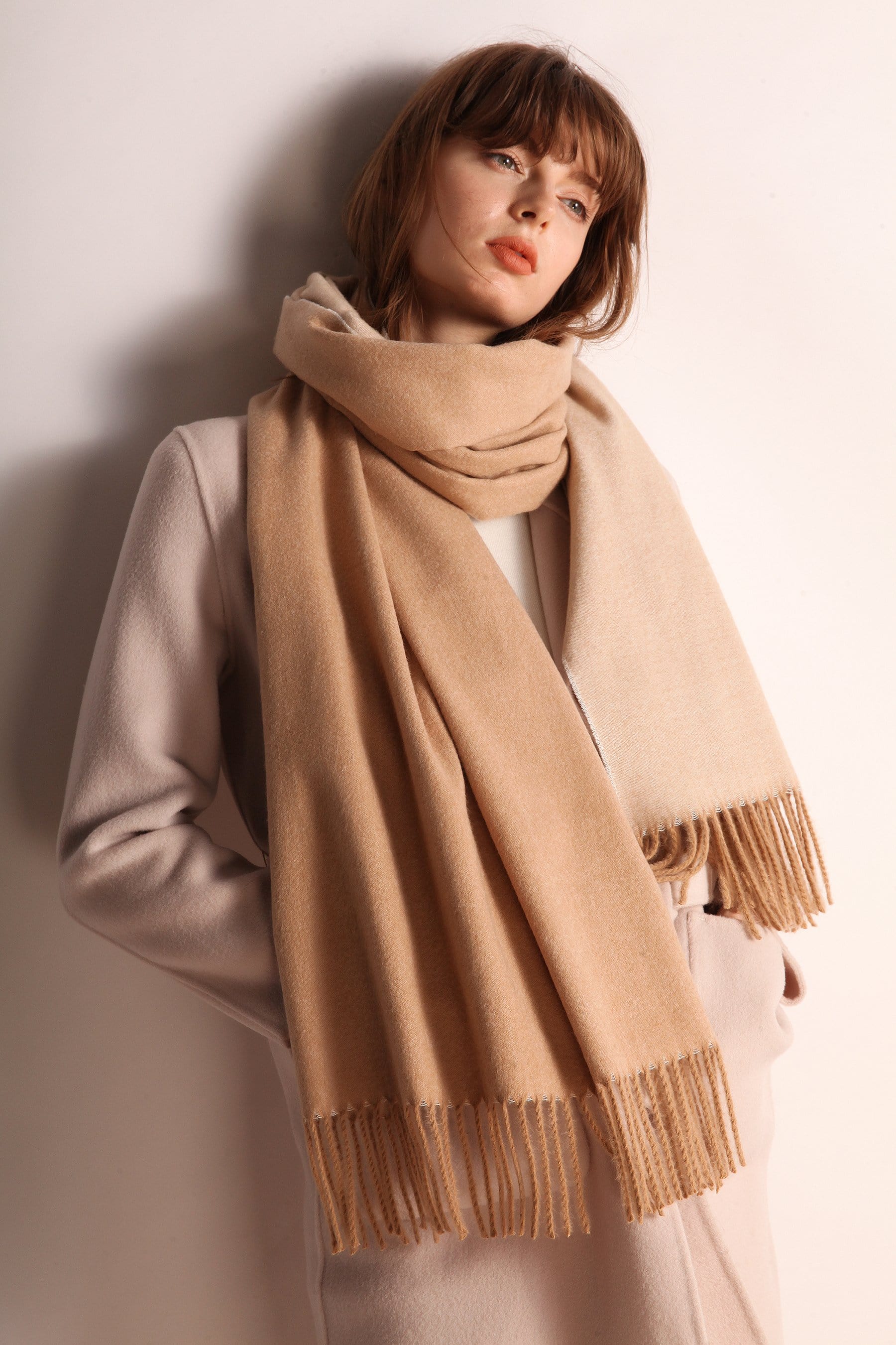 Minimalist Fringe Hem Scarf - Image 25