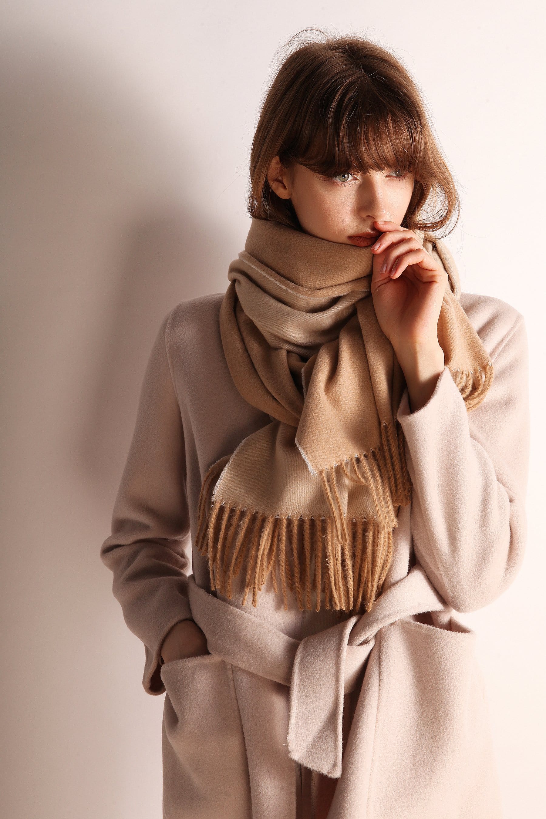 Minimalist Fringe Hem Scarf - Image 26
