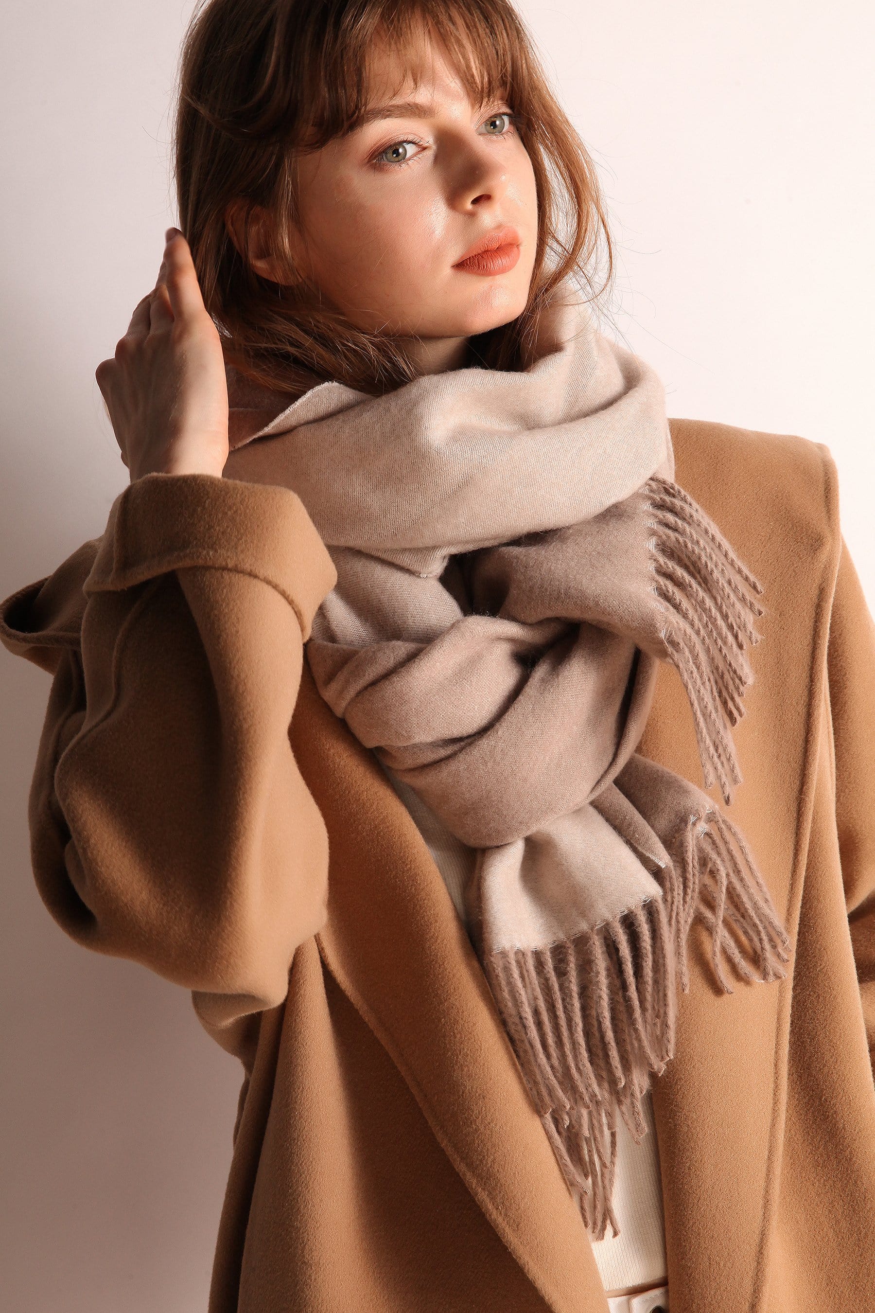 Minimalist Fringe Hem Scarf - Image 35