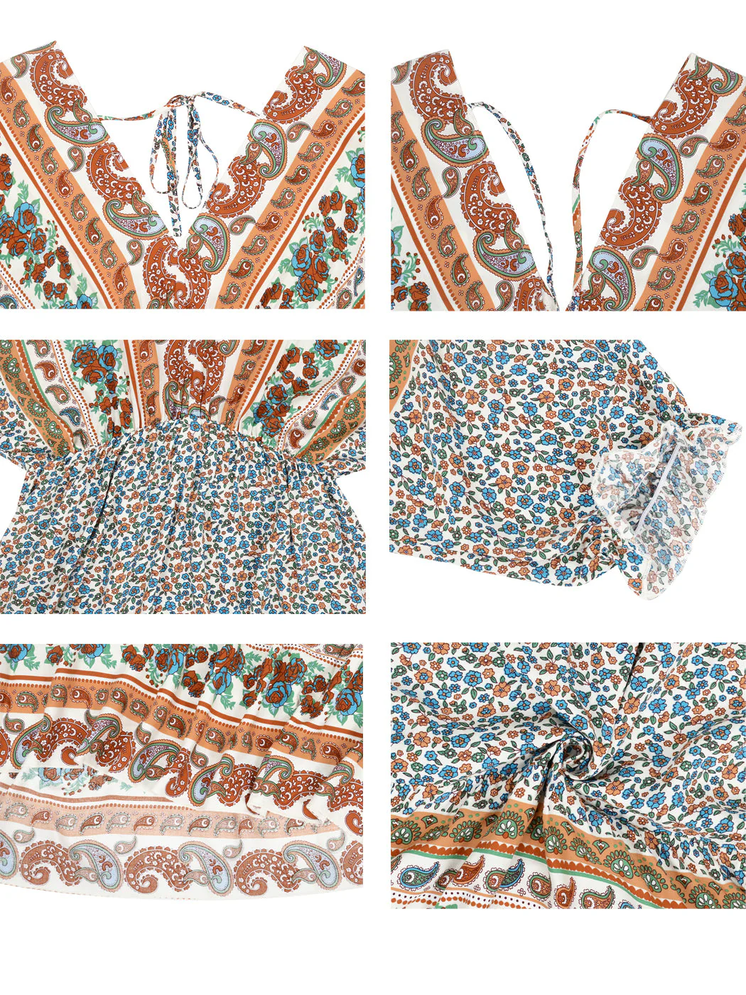 Mixed Print Asymmetrical Hem Dress - Image 18