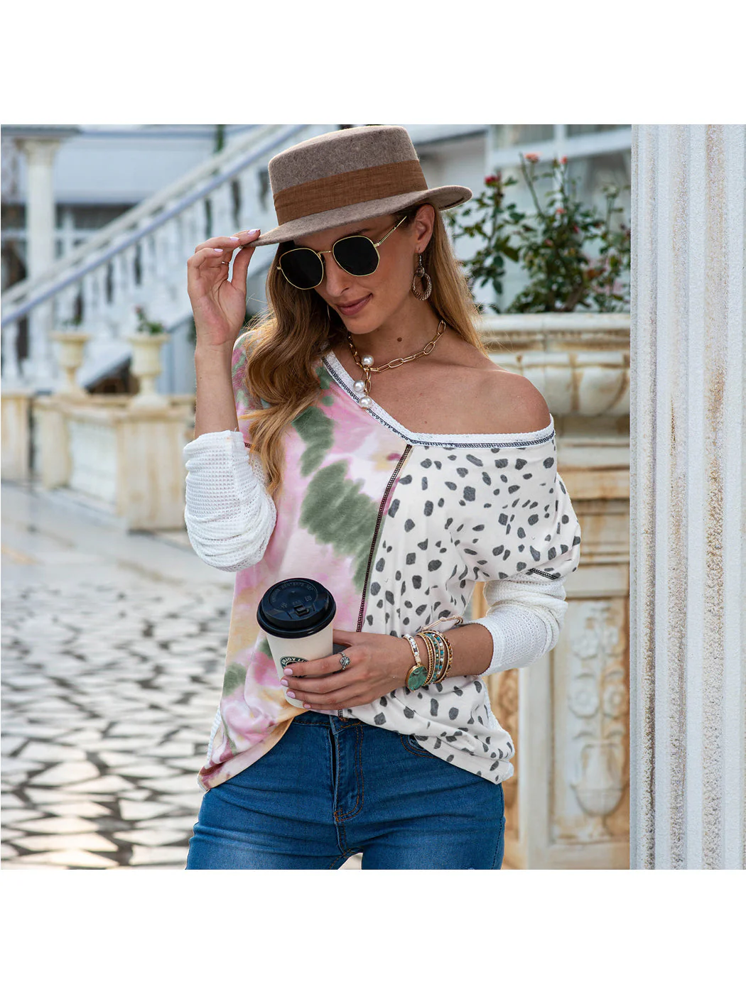 Mixed Print Long Sleeve Shirt - Image 5