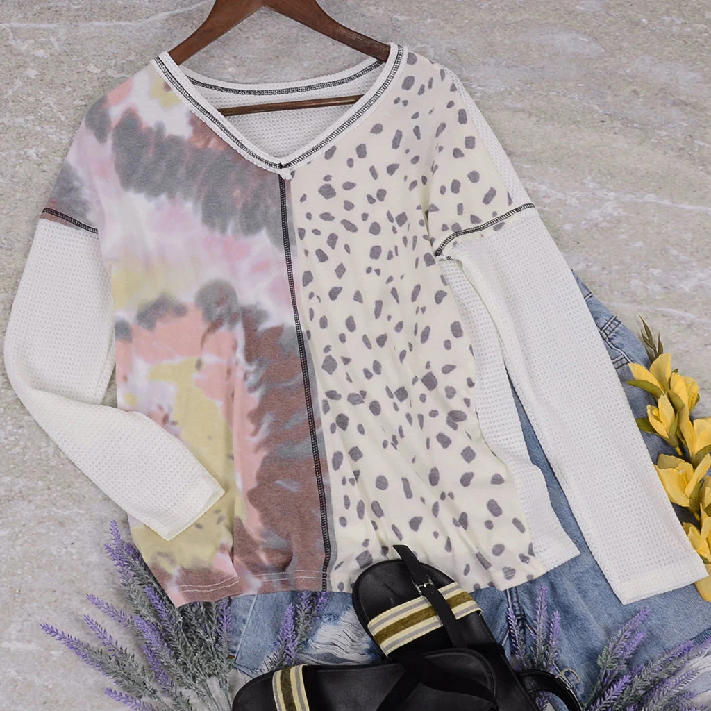 Mixed Print Long Sleeve Shirt - Image 8