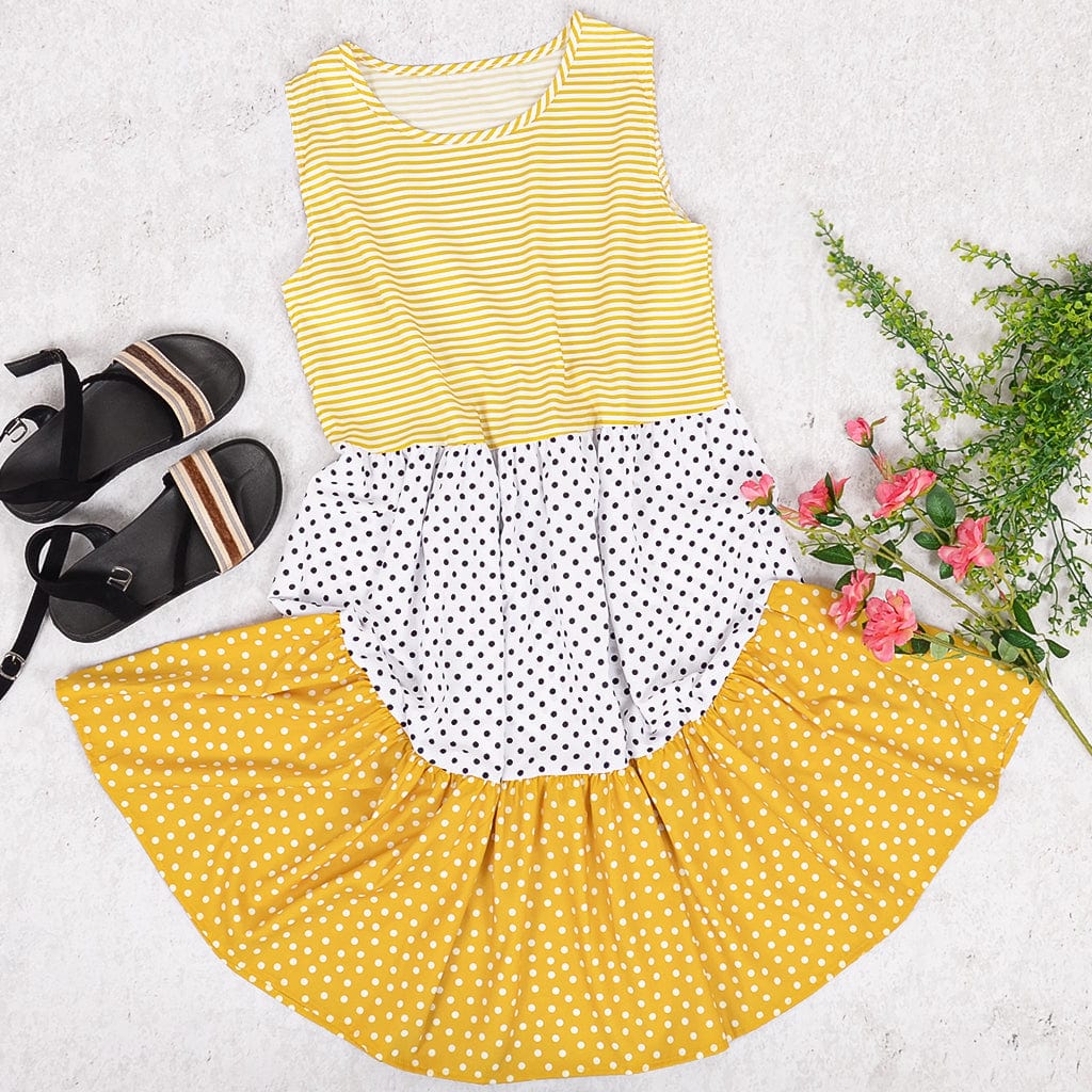 Mixed Print Tiered Dress - Image 13