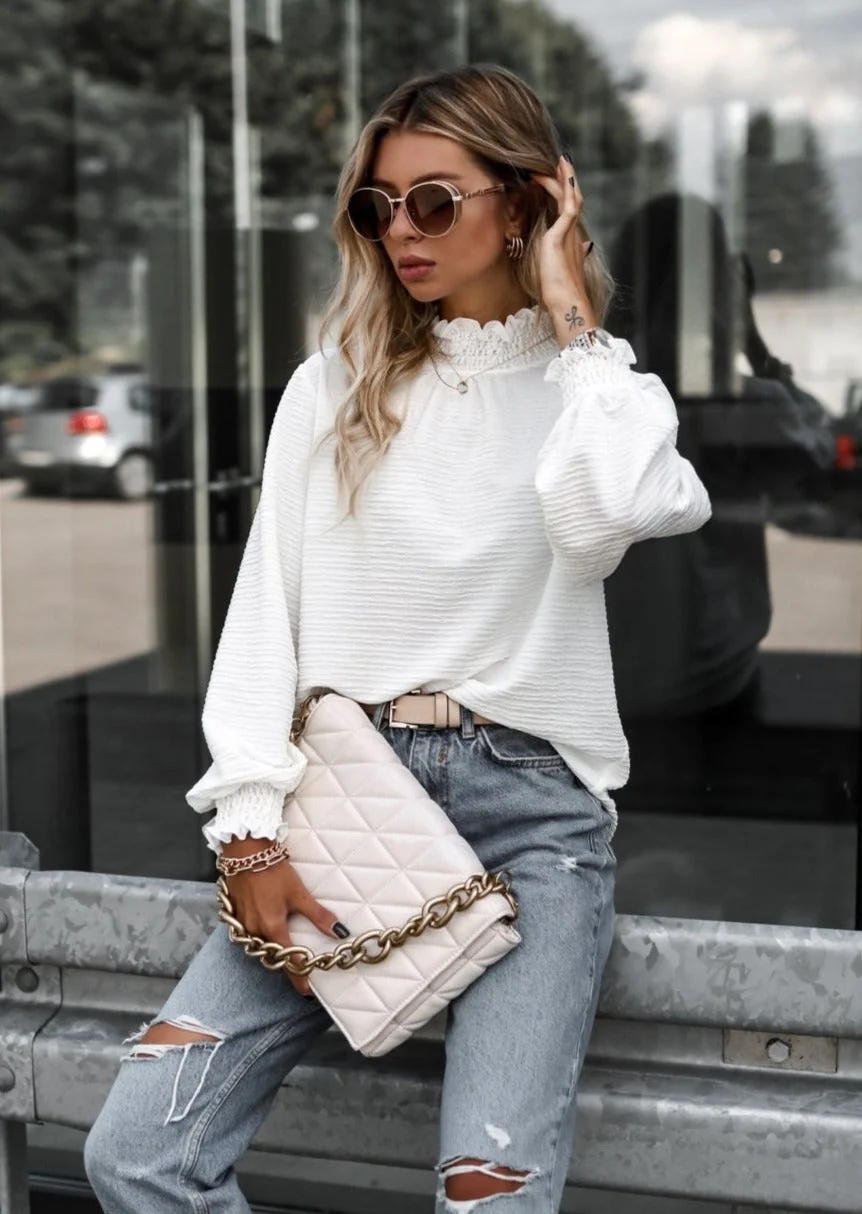 Mock Neck Long Sleeve Top - Image 3