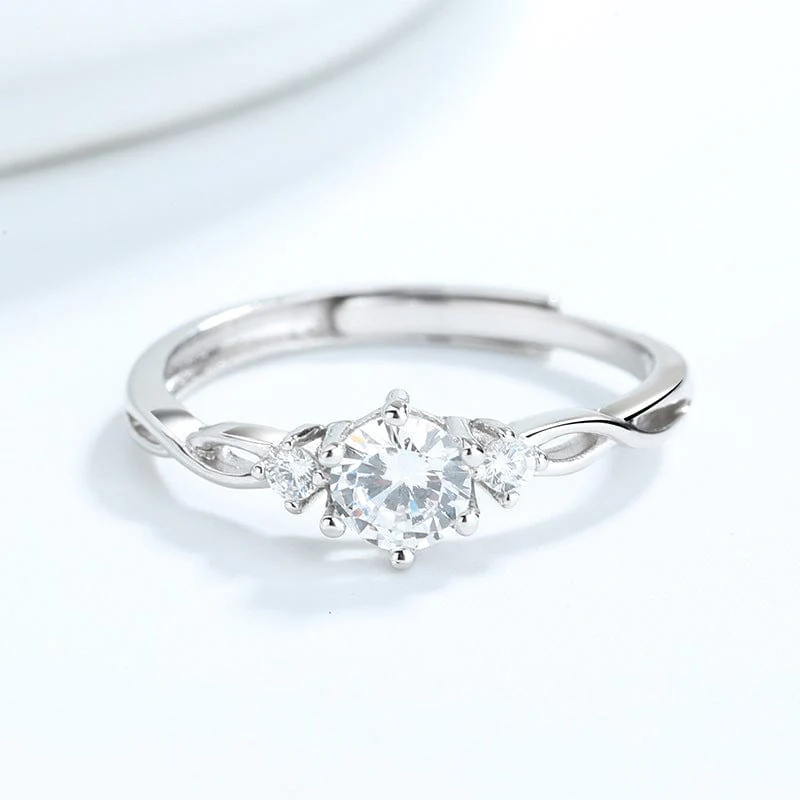 Modern Matching Couples Ring 925 Sterling Silver - Image 4