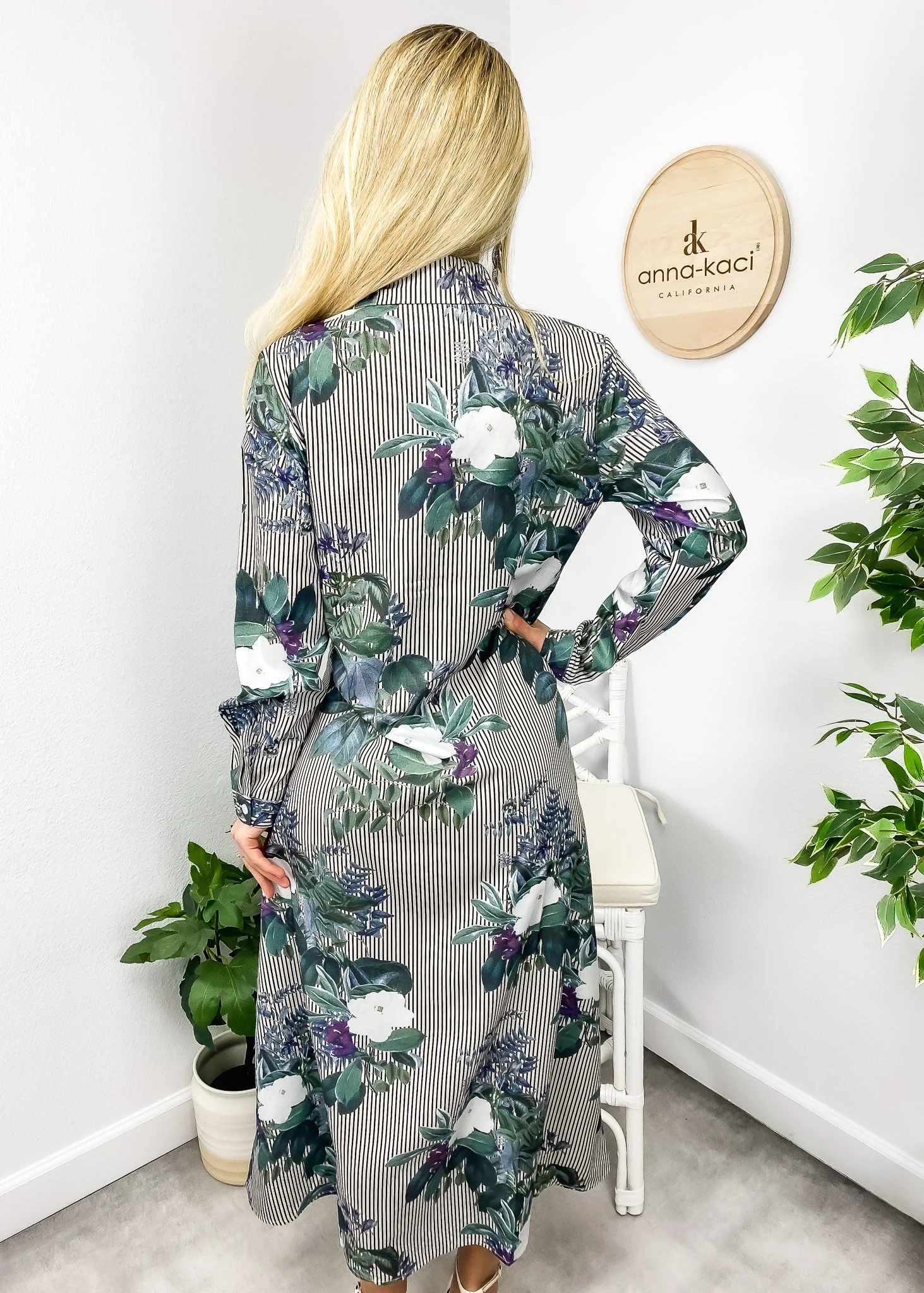 Multi-Print Button Down Dress - Image 6