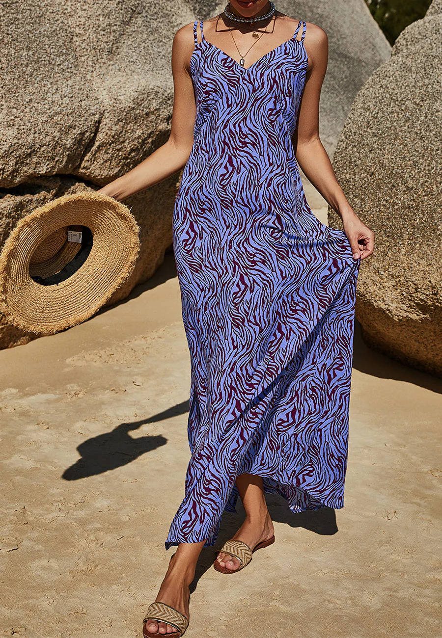 Multi Print Double Strap Dress - Image 11