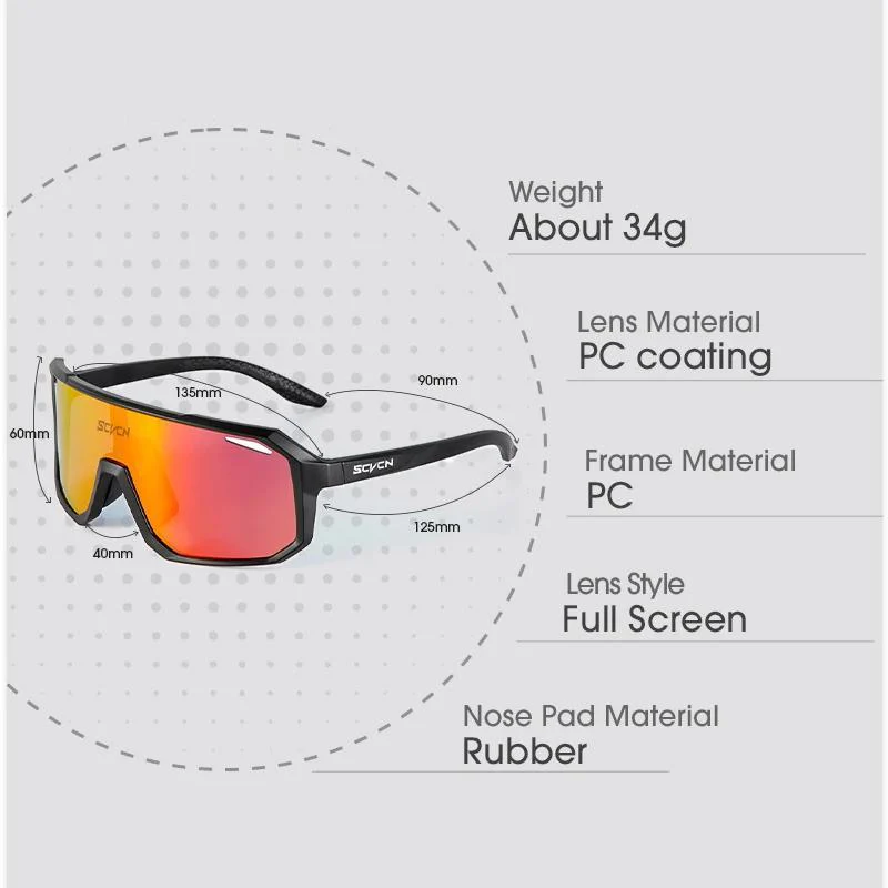 Multi-Sport UV400 Polycarbonate Sunglasses for Cycling and Outdoor Activities - Image 20