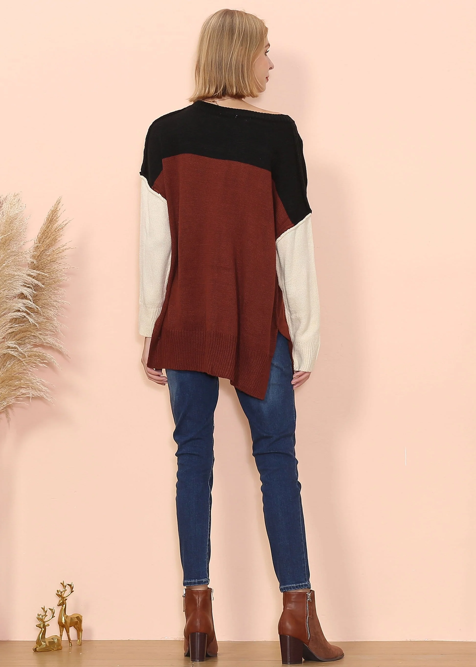 Multicolor Drop Shoulder Sweater - Image 8