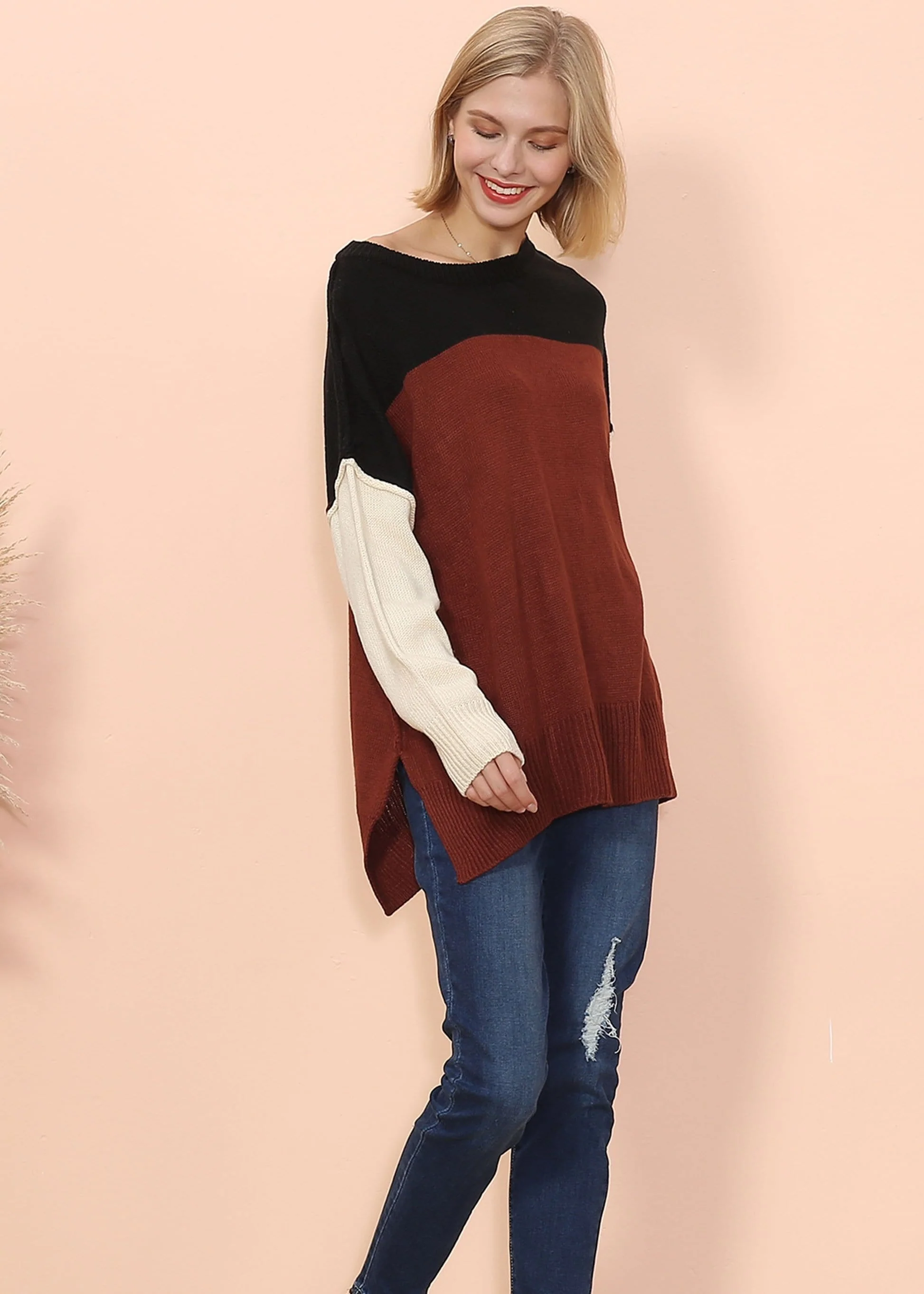 Multicolor Drop Shoulder Sweater - Image 9
