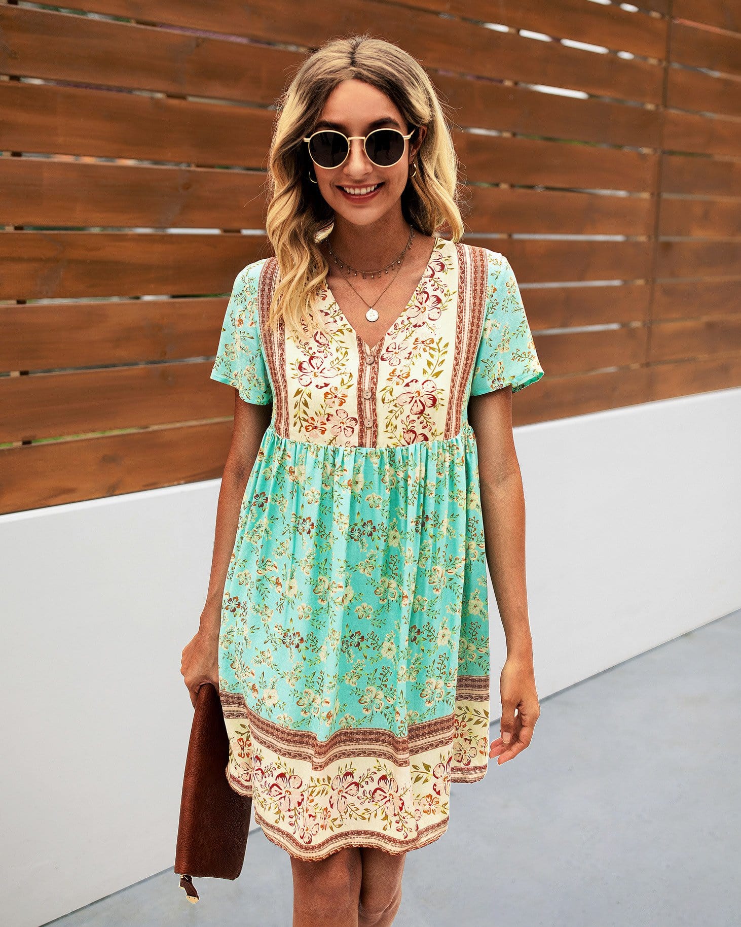 Multicolor Floral Boho Dress - Image 11