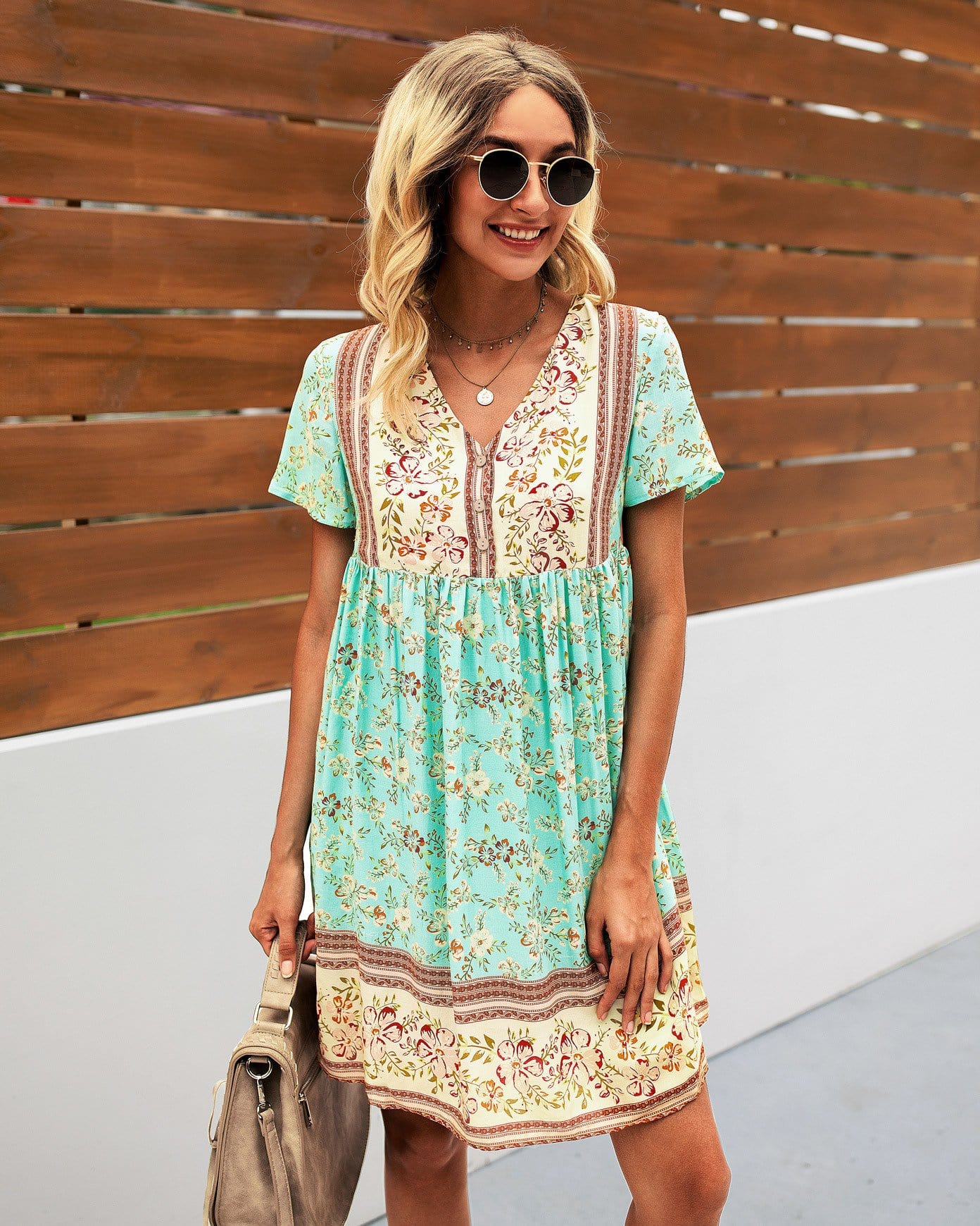 Multicolor Floral Boho Dress - Image 12