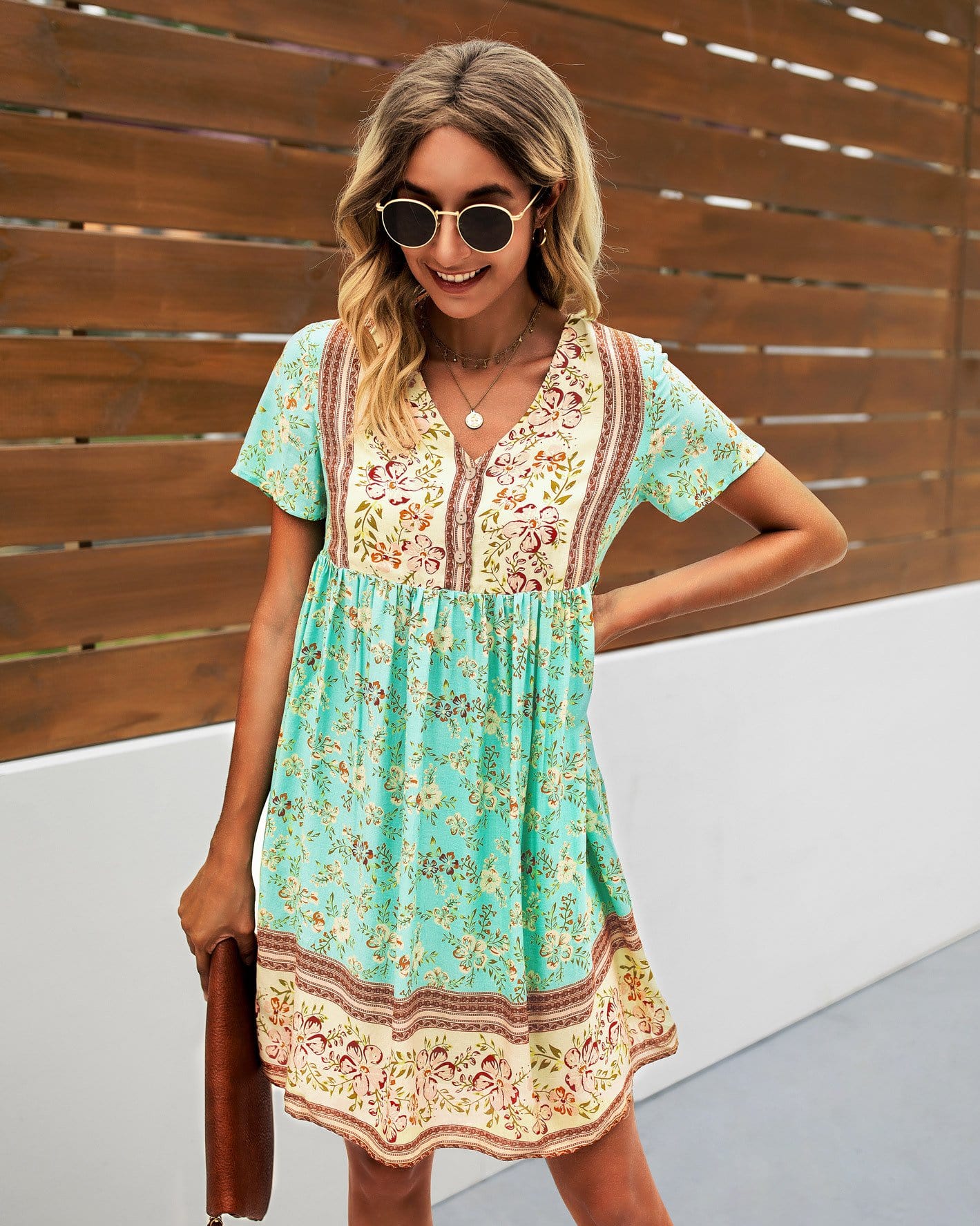 Multicolor Floral Boho Dress - Image 13