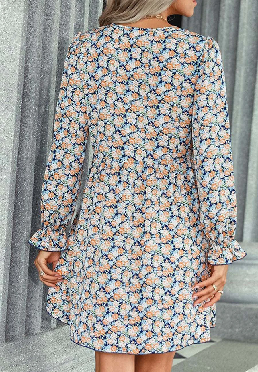 Multicolor Floral Print Dress - Image 12