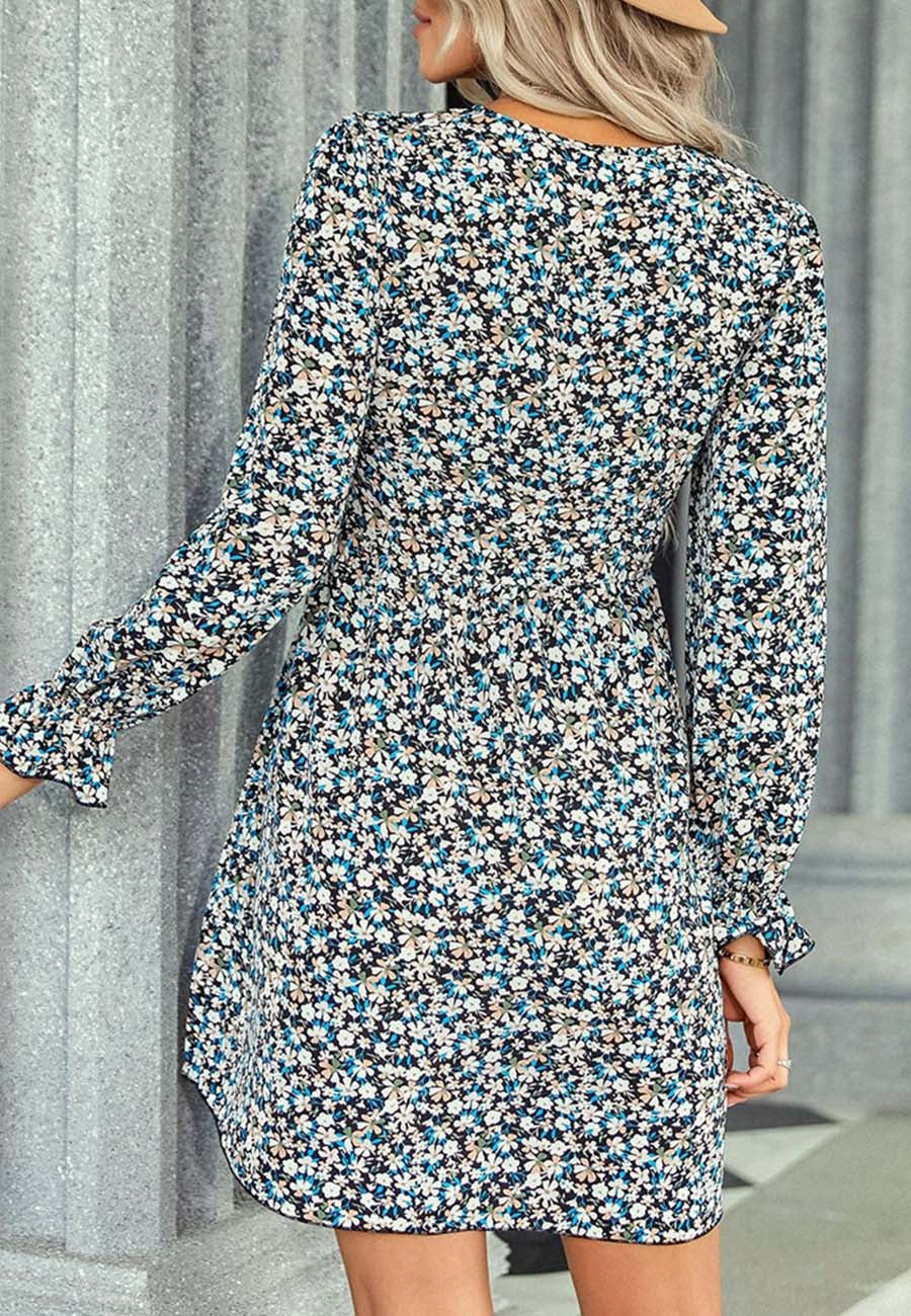 Multicolor Floral Print Dress - Image 4