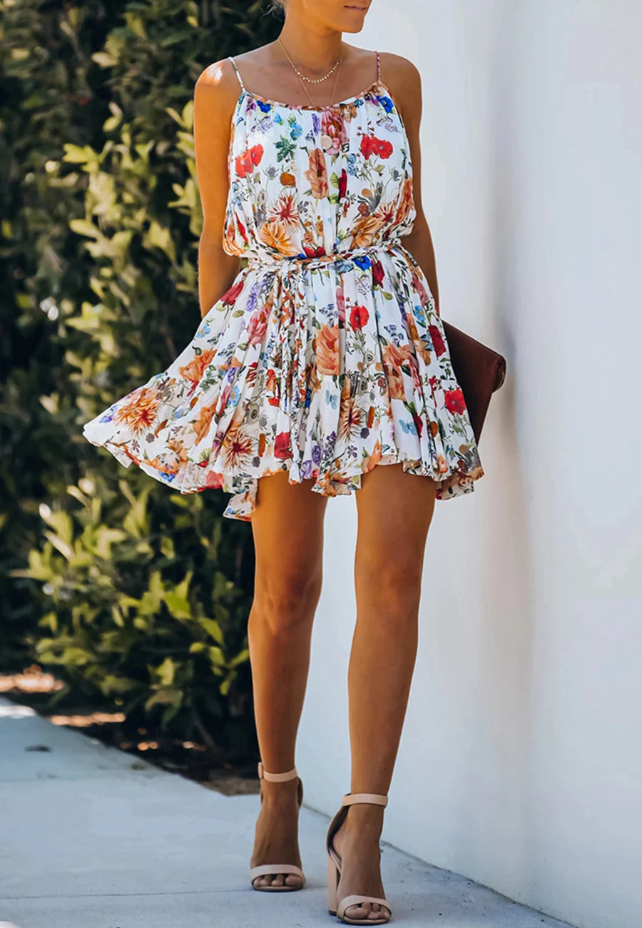 Multicolor Floral Print Summer Dress - Image 2