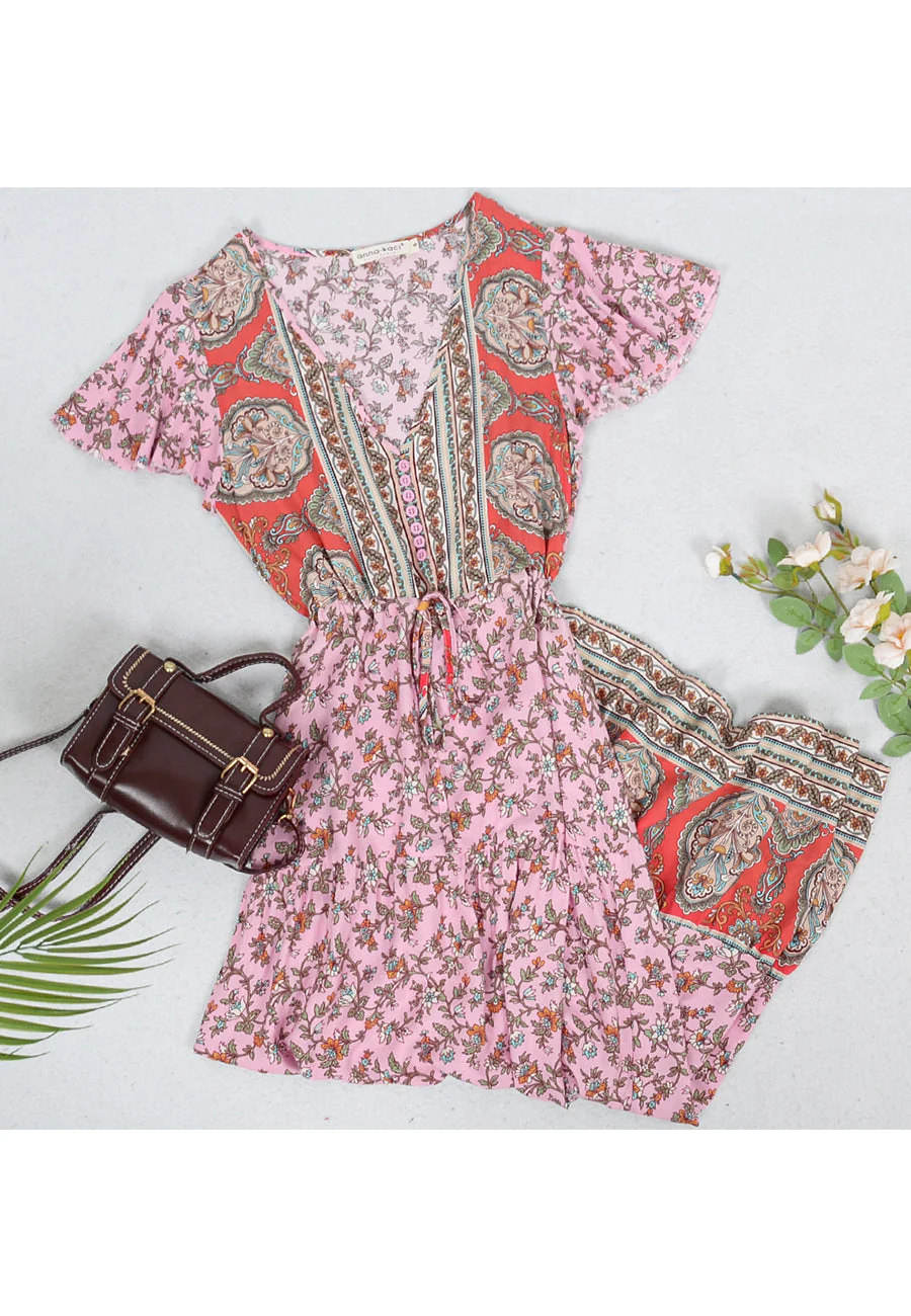 Multicolor Printed Bohemian Dress - Image 5