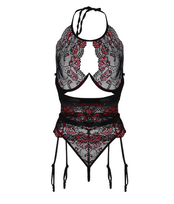 My Chilling Night Eyelash Lace Garter Lingerie Set - Image 3