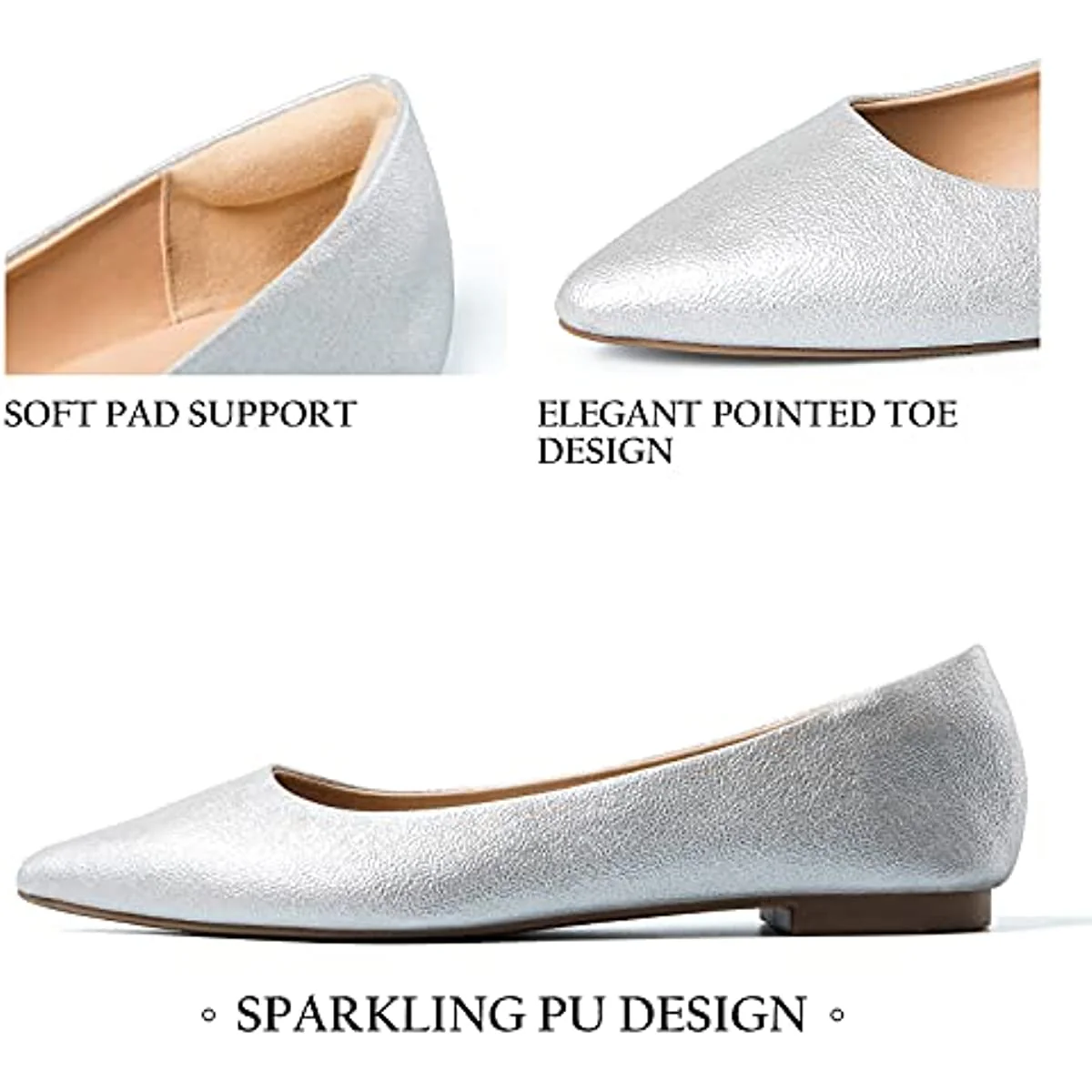 Flats Pointed Toe Ballet Wedding Flat Shoes - Image 3