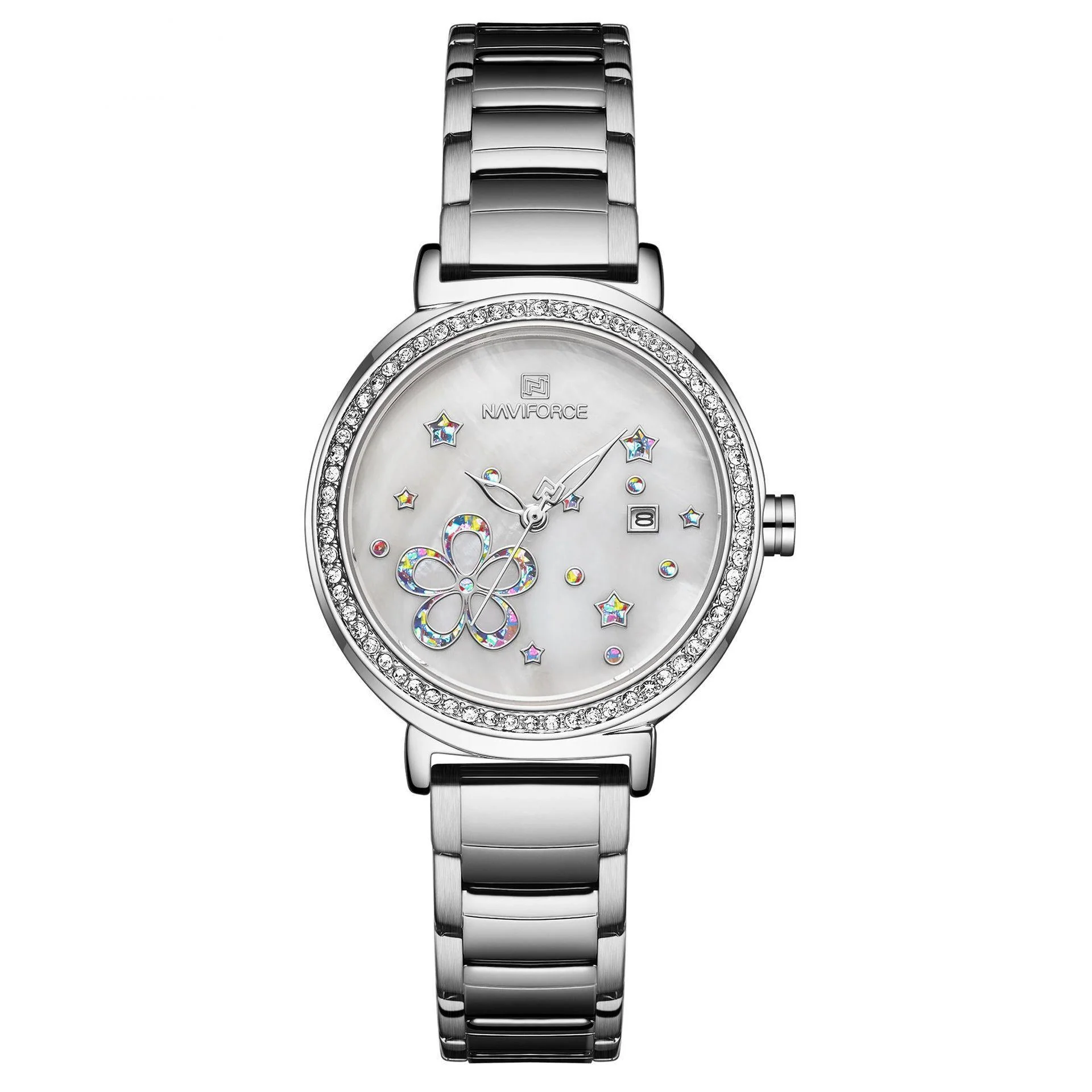 NAVIFORCE Lingxiang ladies watch 5016 female student watch water quartz watch steel band watch - Image 4