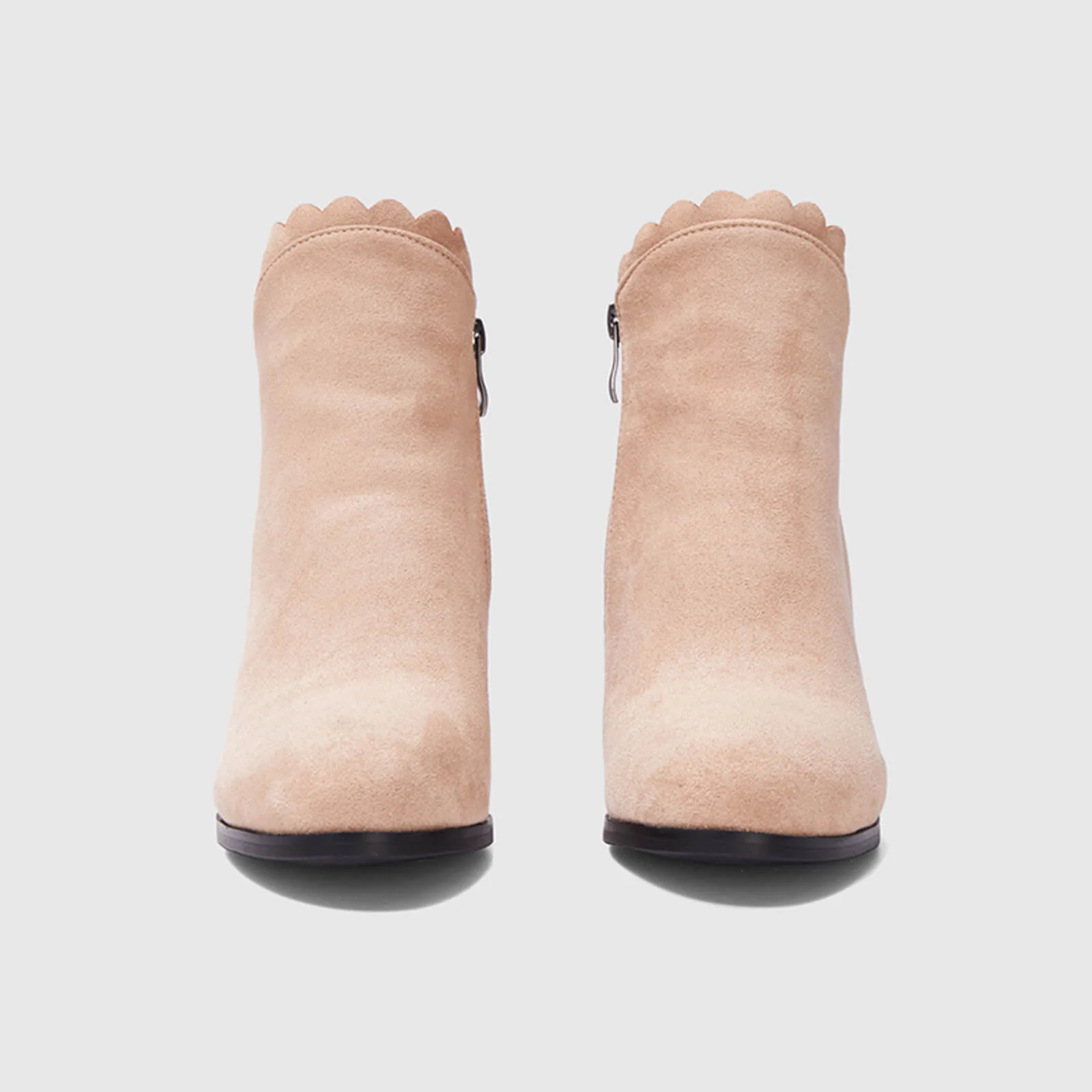 Scalloped Bowknot Ankle Boots With Side Zipper - Image 8