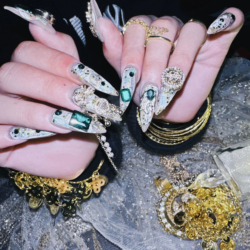 Original Lucky Paper Drunk Fan Luxury Hot Girl Nail Stickers - Image 10