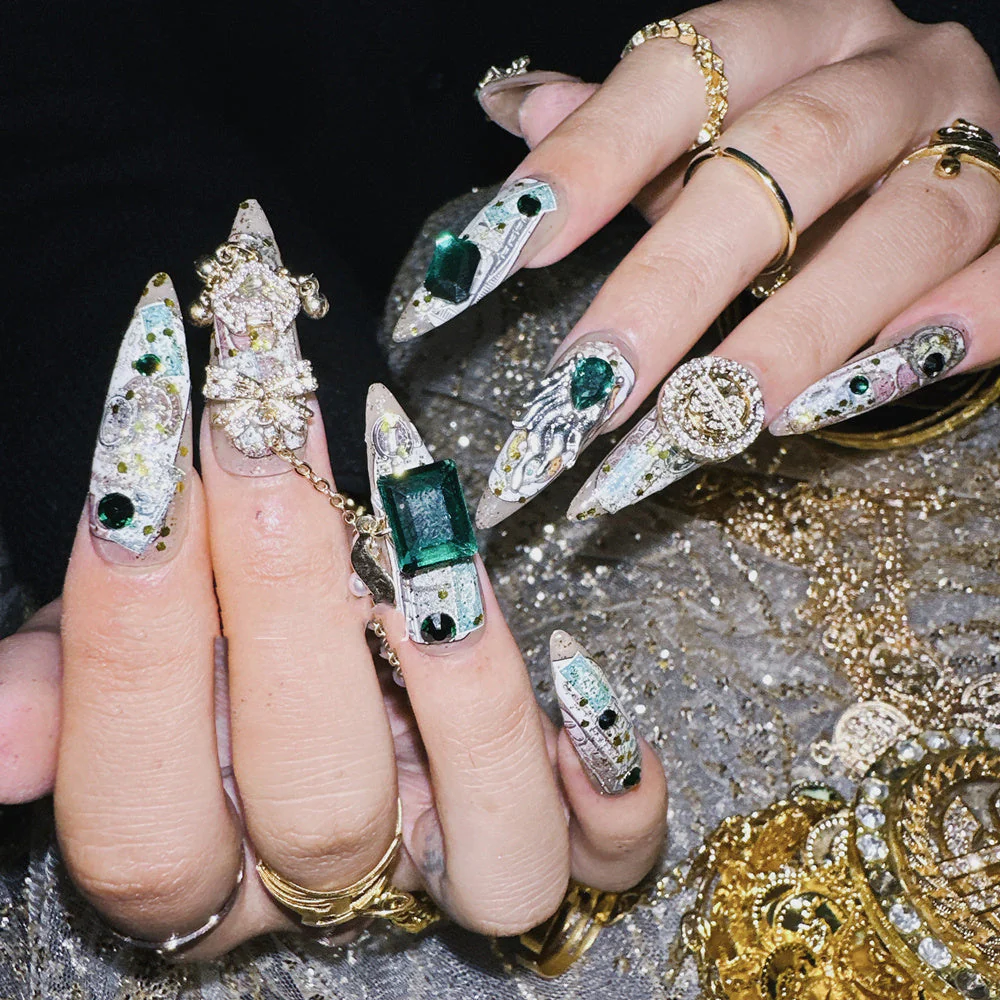 Original Lucky Paper Drunk Fan Luxury Hot Girl Nail Stickers - Image 9