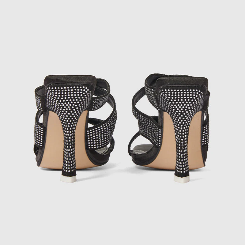 Shining Square Toe Heeled Sandals - Image 4