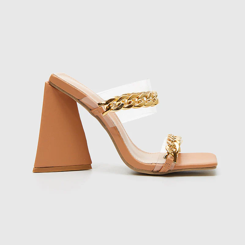 Square Toe Thick Heeled Sandals - Image 2
