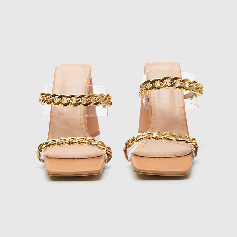 Square Toe Thick Heeled Sandals - Image 3