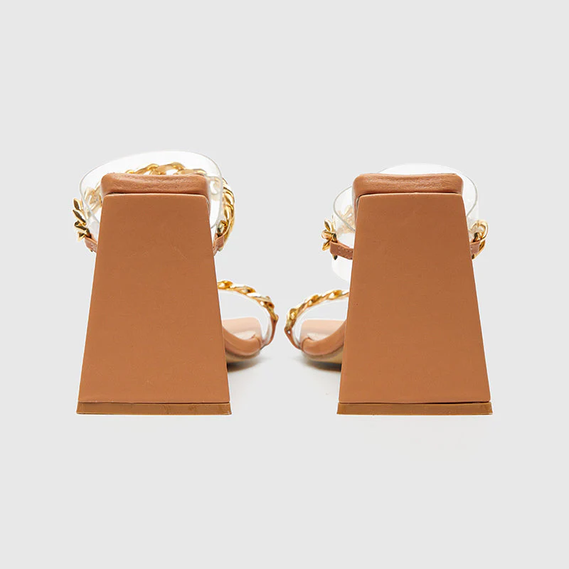 Square Toe Thick Heeled Sandals - Image 4