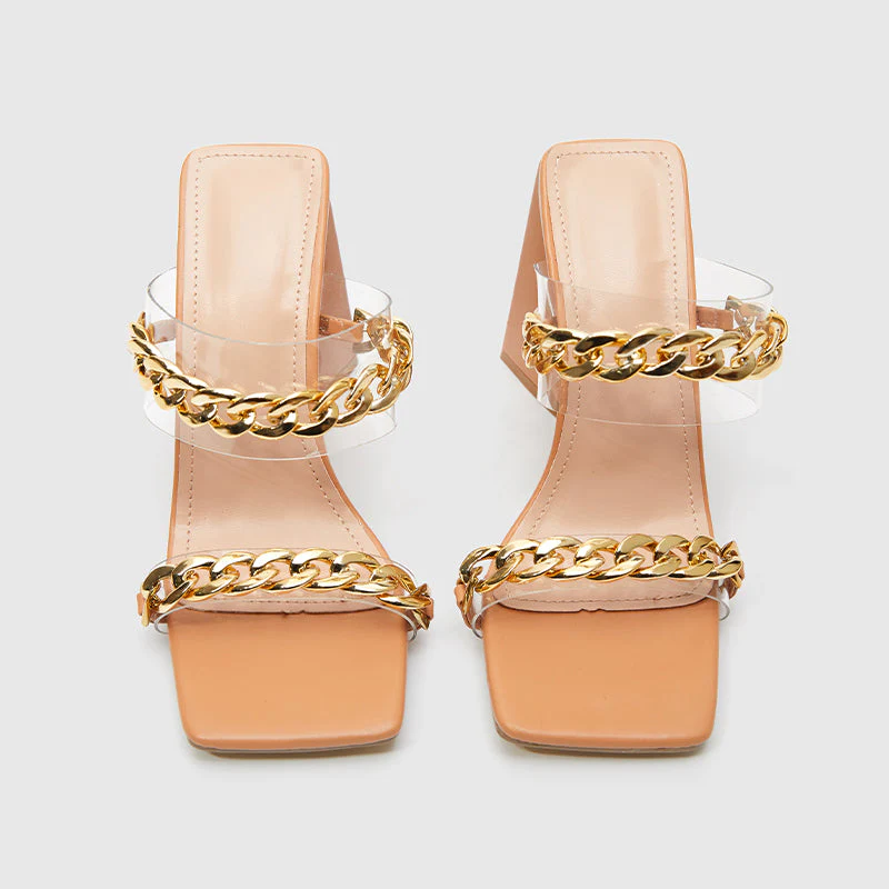 Square Toe Thick Heeled Sandals - Image 5