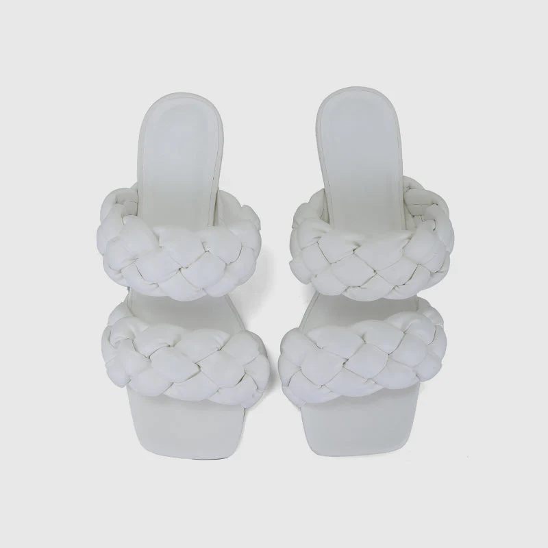 Square Toe High Heeled Sandals - Image 11