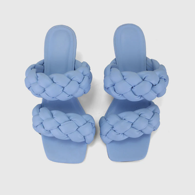 Square Toe High Heeled Sandals - Image 16