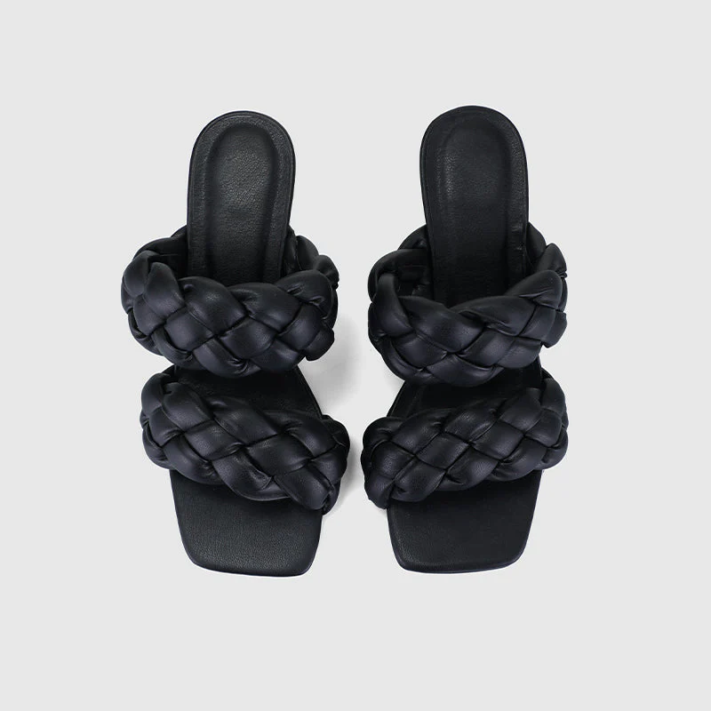 Square Toe High Heeled Sandals - Image 21