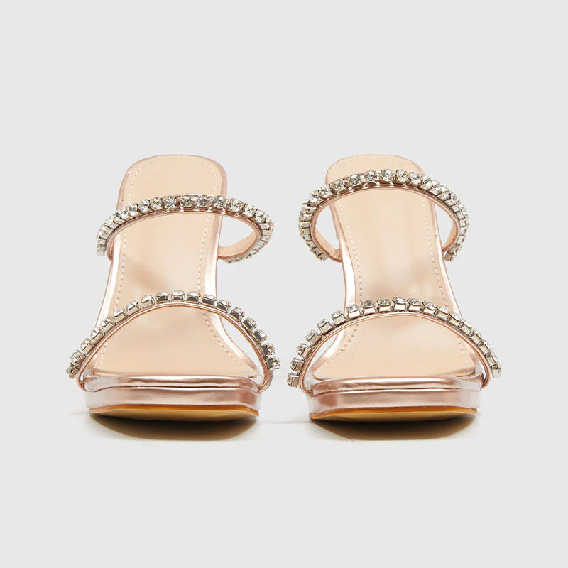 Square Toe High Heeled Sandals - Image 3